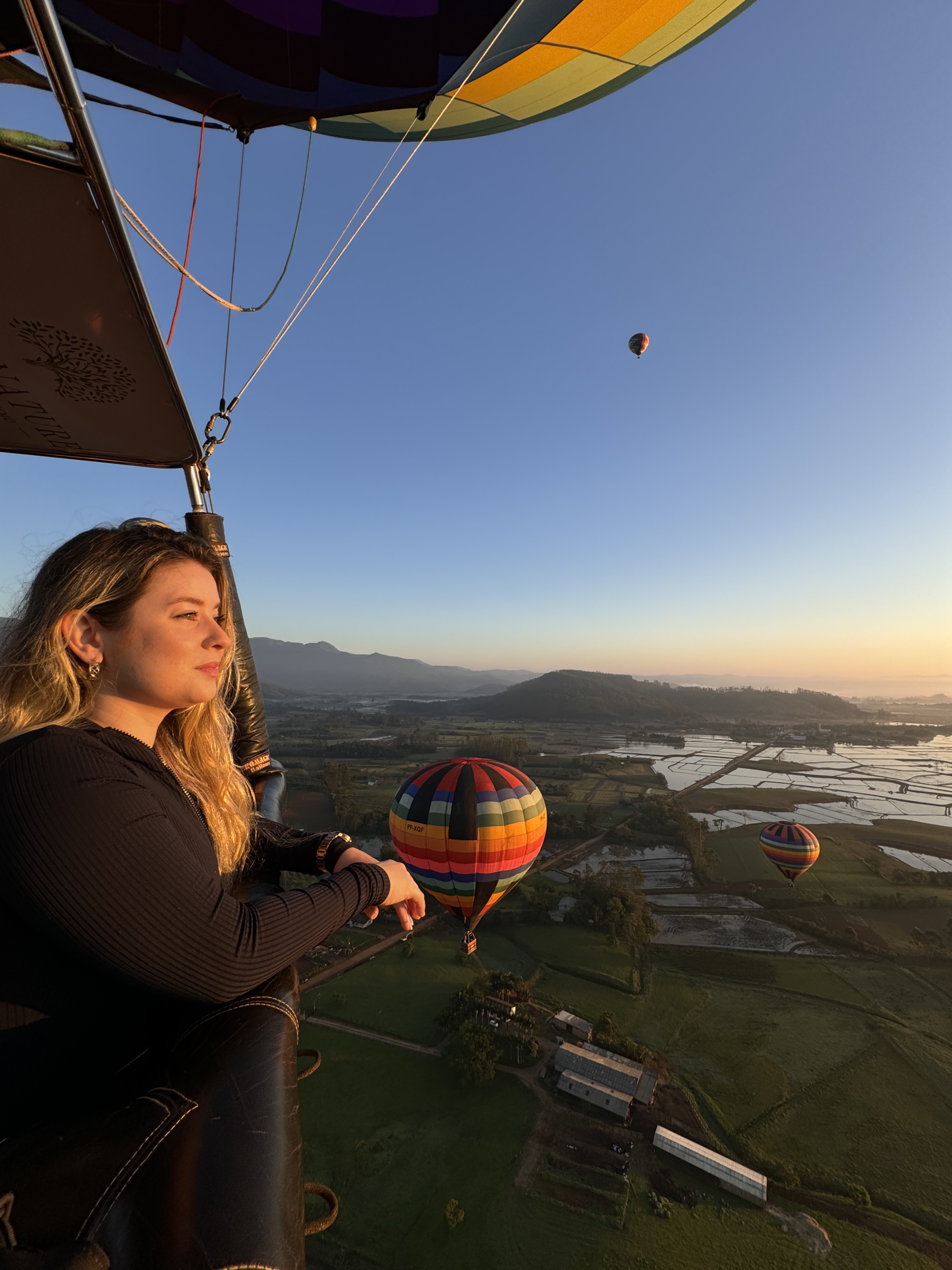 Vista aérea durante passeio de balão